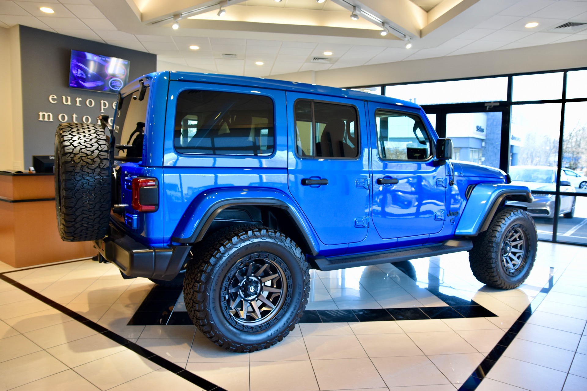 blue jeep wrangler 2021