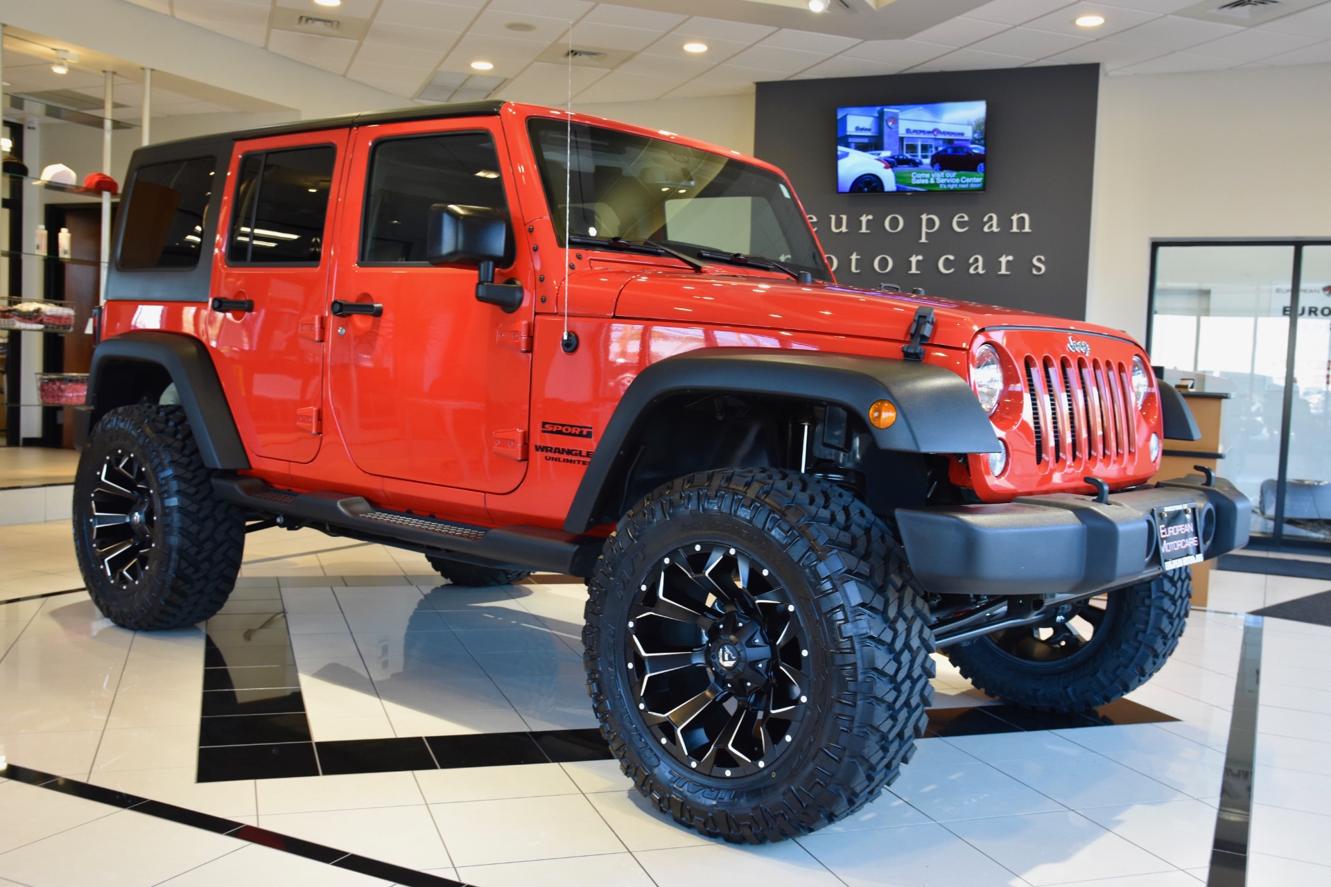 Used 2016 Jeep Wrangler Unlimited Custom Lifted Sport For Sale (Sold) |  European Motorcars Stock #178011