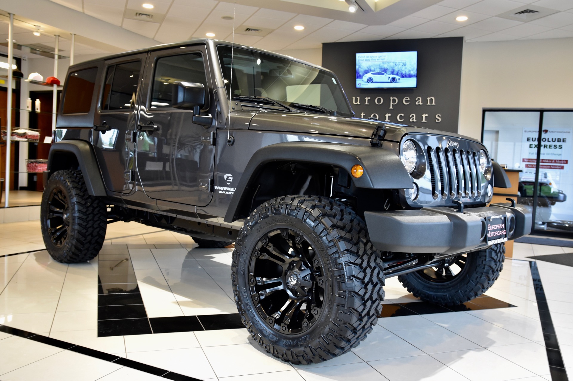 Used 2016 Jeep Wrangler Unlimited Custom Lifted Sport S For Sale (Sold) |  European Motorcars Stock #215824