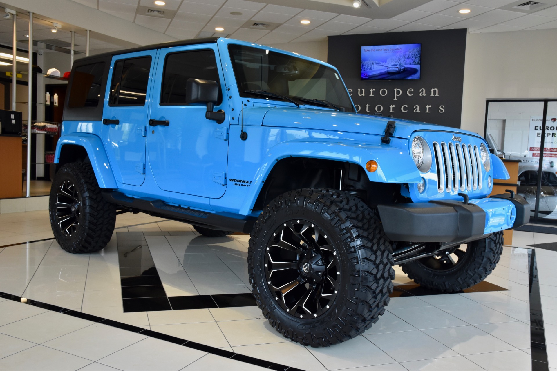 Used 2017 Jeep Wrangler Unlimited Custom Lifted Sahara For Sale (Sold) |  European Motorcars Stock #638355