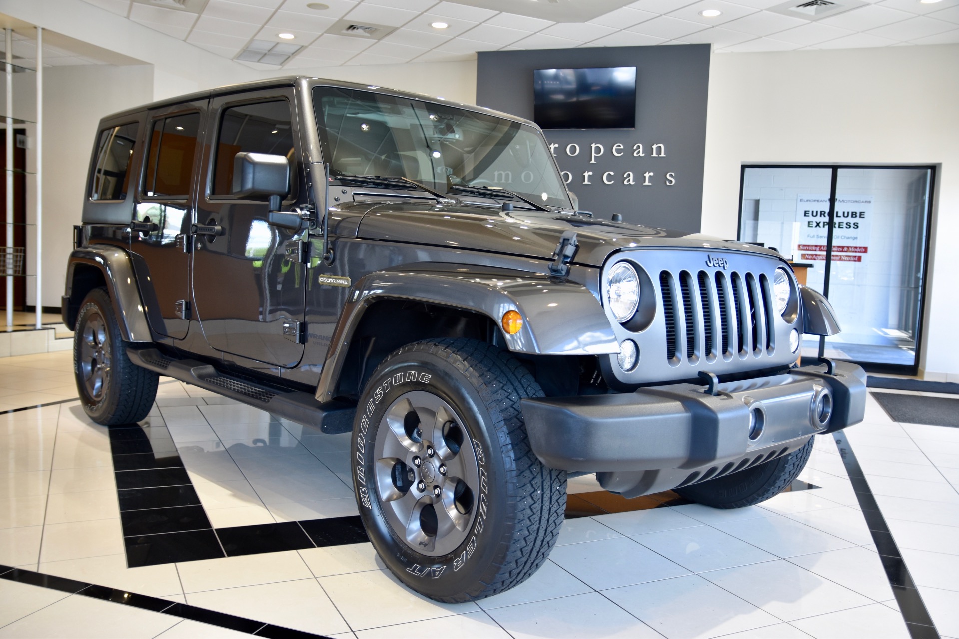 Used 2017 Jeep Wrangler Unlimited Freedom Edition Oscar Mike For Sale  (Sold) | European Motorcars Stock #566217